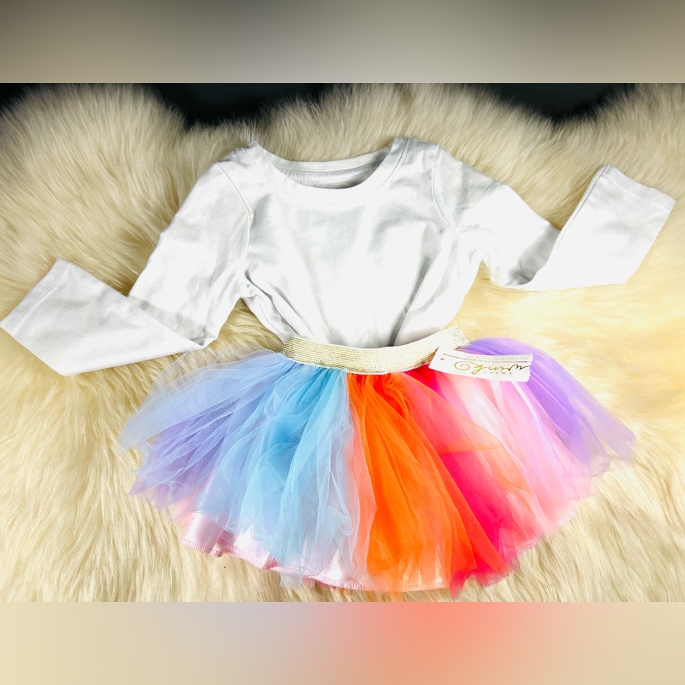 Sweet Wink Style Rainbow Tulle Ballerina Skirt 0-12 months